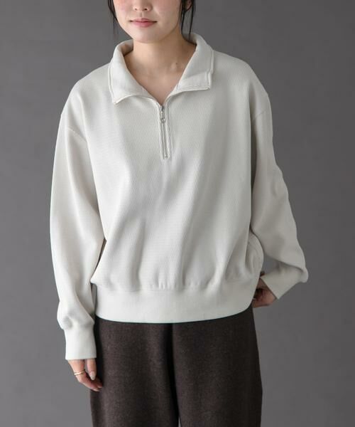 URBAN RESEARCH DOORS / アーバンリサーチ ドアーズ Tシャツ | FORK&SPOON　ハーフジップサーマルカットソー | 詳細2