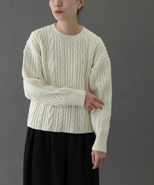URBAN RESEARCH DOORS / アーバンリサーチ ドアーズ ニット・セーター | FORK&SPOON　ケーブルニットプルオーバー | 詳細23