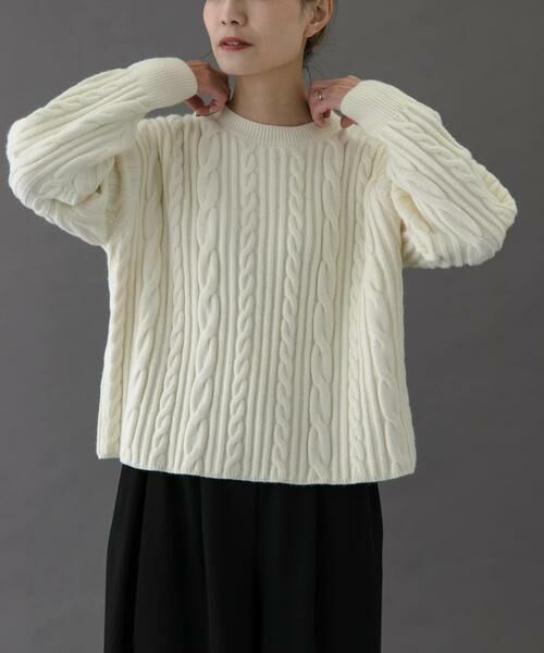 URBAN RESEARCH DOORS / アーバンリサーチ ドアーズ ニット・セーター | FORK&SPOON　ケーブルニットプルオーバー | 詳細24