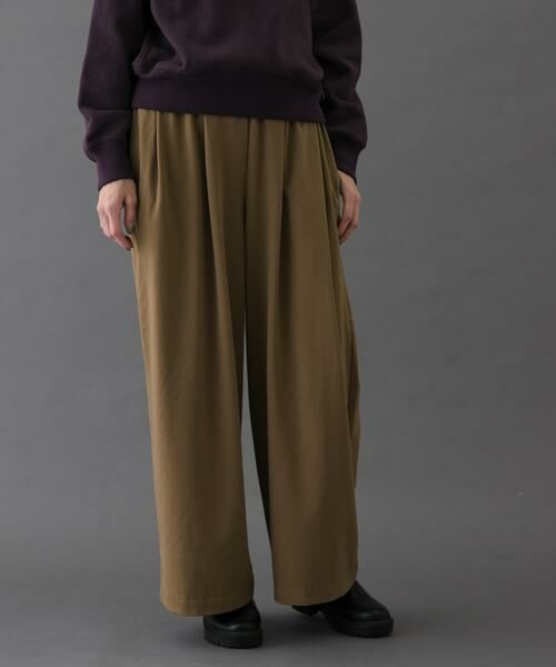 URBAN RESEARCH DOORS / アーバンリサーチ ドアーズ その他パンツ | FORK&SPOON ウールライクツータックワイドパンツ | 詳細2