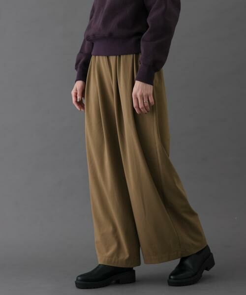 URBAN RESEARCH DOORS / アーバンリサーチ ドアーズ その他パンツ | FORK&SPOON ウールライクツータックワイドパンツ | 詳細3