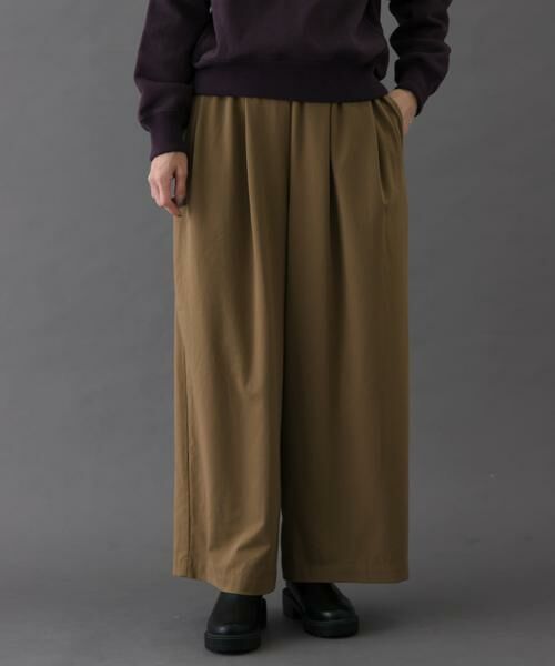 URBAN RESEARCH DOORS / アーバンリサーチ ドアーズ その他パンツ | FORK&SPOON ウールライクツータックワイドパンツ(キャメル)