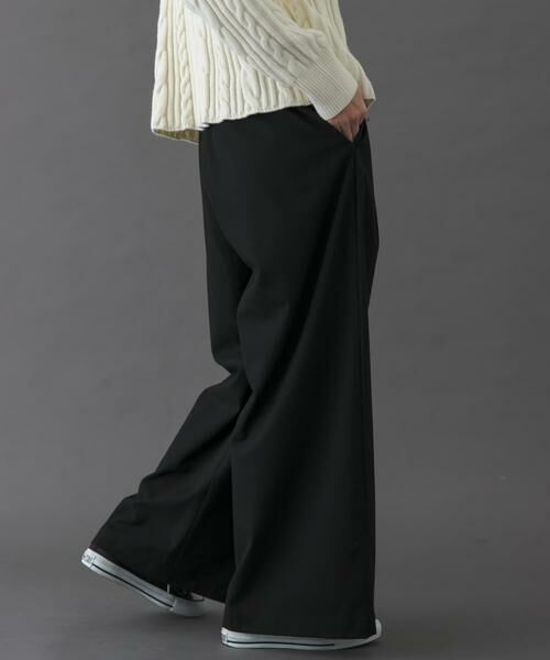 URBAN RESEARCH DOORS / アーバンリサーチ ドアーズ その他パンツ | FORK&SPOON ウールライクツータックワイドパンツ | 詳細14