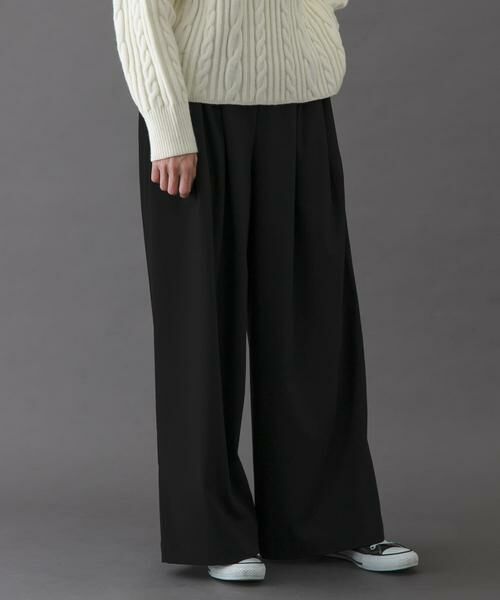 URBAN RESEARCH DOORS / アーバンリサーチ ドアーズ その他パンツ | FORK&SPOON ウールライクツータックワイドパンツ | 詳細15