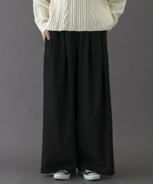 URBAN RESEARCH DOORS / アーバンリサーチ ドアーズ その他パンツ | FORK&SPOON ウールライクツータックワイドパンツ | 詳細17