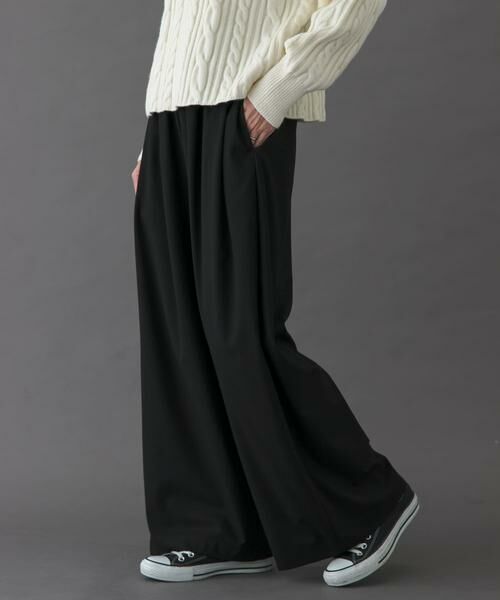 URBAN RESEARCH DOORS / アーバンリサーチ ドアーズ その他パンツ | FORK&SPOON ウールライクツータックワイドパンツ | 詳細18