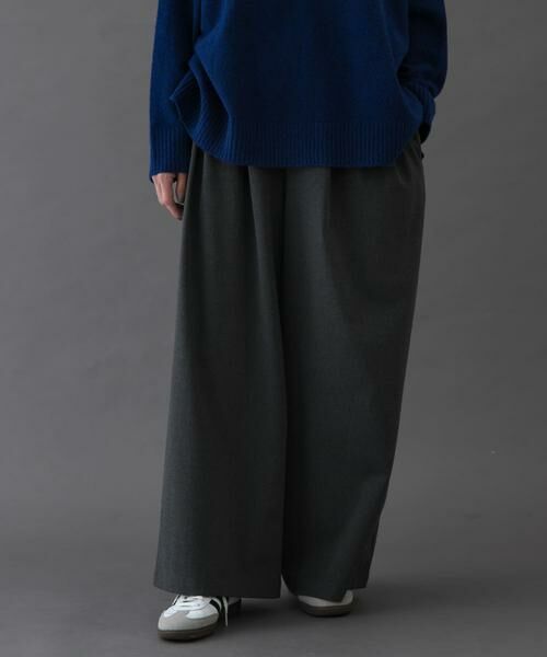 URBAN RESEARCH DOORS / アーバンリサーチ ドアーズ その他パンツ | FORK&SPOON ウールライクツータックワイドパンツ | 詳細25