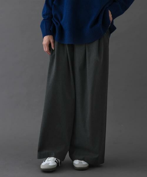 URBAN RESEARCH DOORS / アーバンリサーチ ドアーズ その他パンツ | FORK&SPOON ウールライクツータックワイドパンツ | 詳細26