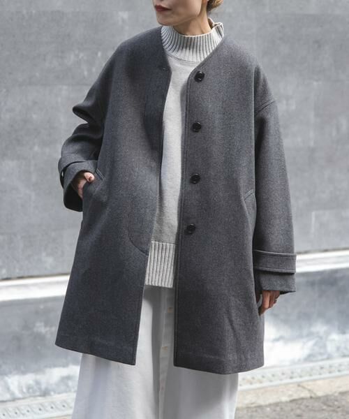 URBAN RESEARCH DOORS / アーバンリサーチ ドアーズ その他アウター | FORK&SPOON　ウールノーカラーコート | 詳細18