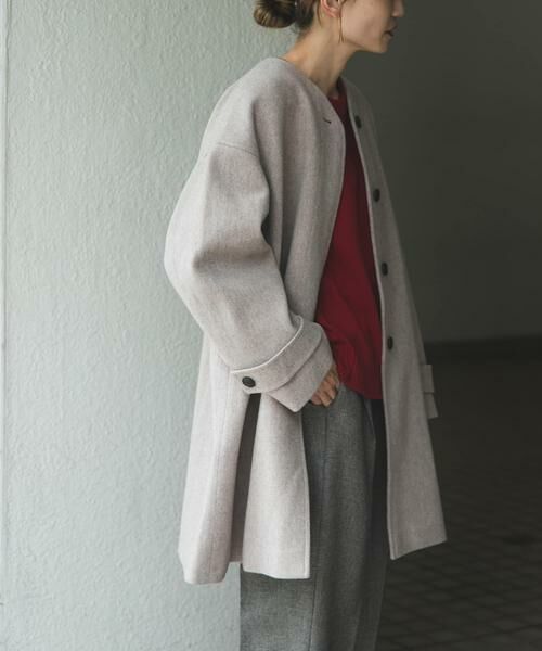 URBAN RESEARCH DOORS / アーバンリサーチ ドアーズ その他アウター | FORK&SPOON　ウールノーカラーコート | 詳細26