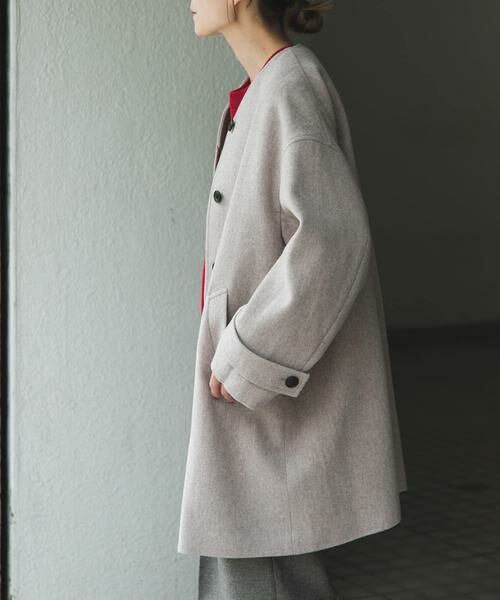 URBAN RESEARCH DOORS / アーバンリサーチ ドアーズ その他アウター | FORK&SPOON　ウールノーカラーコート | 詳細28