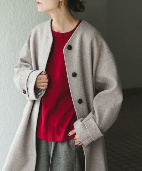 URBAN RESEARCH DOORS / アーバンリサーチ ドアーズ その他アウター | FORK&SPOON　ウールノーカラーコート | 詳細30