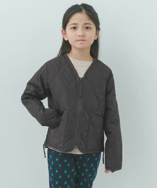 URBAN RESEARCH DOORS/A[oT[` hA[Y TAION MILITARY ZIP DOWN JACKET(KIDS) _[NuE 150
