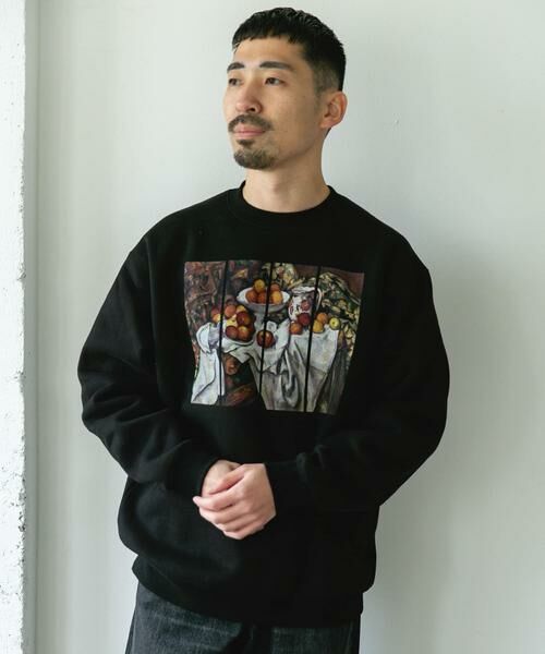 URBAN RESEARCH DOORS / アーバンリサーチ ドアーズ スウェット | セザンヌ アートプリント裏起毛スウェット | 詳細2