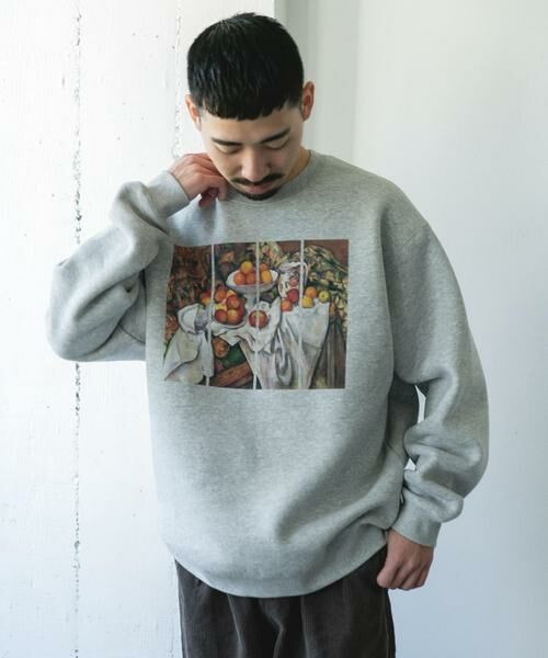 URBAN RESEARCH DOORS / アーバンリサーチ ドアーズ スウェット | セザンヌ アートプリント裏起毛スウェット | 詳細13