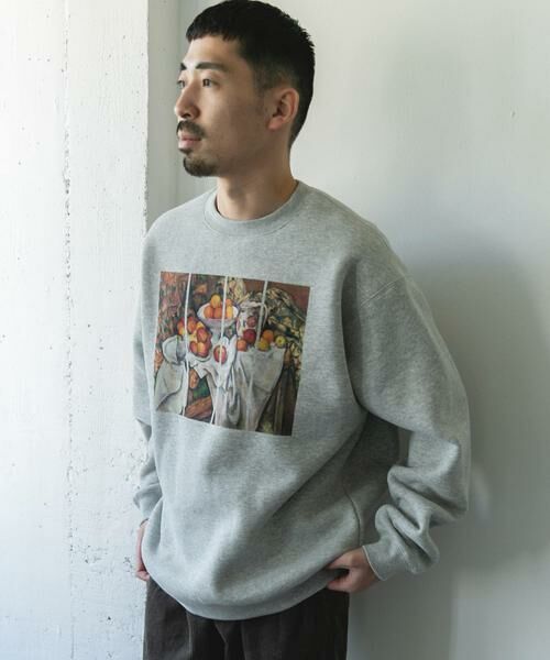 URBAN RESEARCH DOORS / アーバンリサーチ ドアーズ スウェット | セザンヌ アートプリント裏起毛スウェット | 詳細14