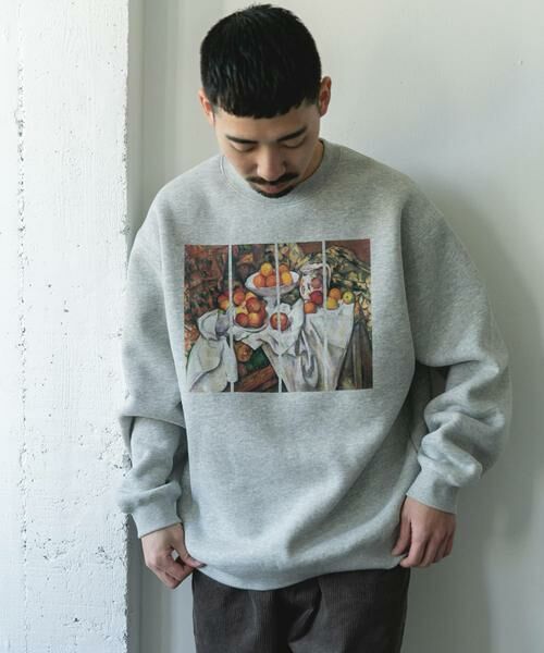URBAN RESEARCH DOORS / アーバンリサーチ ドアーズ スウェット | セザンヌ アートプリント裏起毛スウェット | 詳細15