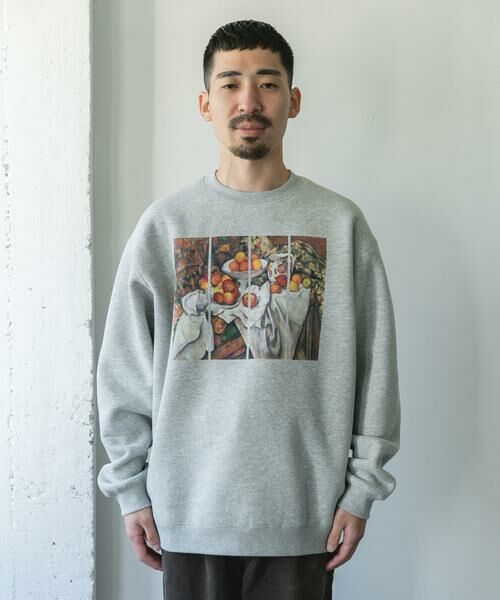 URBAN RESEARCH DOORS / アーバンリサーチ ドアーズ スウェット | セザンヌ アートプリント裏起毛スウェット | 詳細18