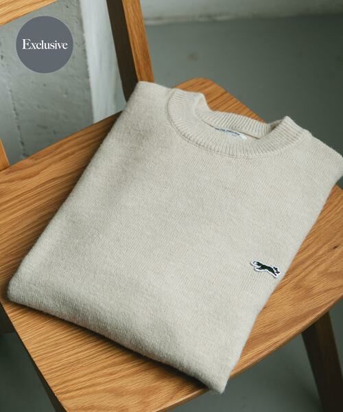 URBAN RESEARCH DOORS/アーバンリサーチ ドアーズ 『別注』PENNEYS×DOORS THE FOX クルーネックスフレニット オフホワイト L