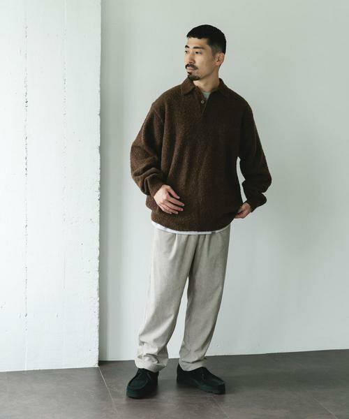 URBAN RESEARCH DOORS / アーバンリサーチ ドアーズ ニット・セーター | ブークレ ニットポロシャツ | 詳細6
