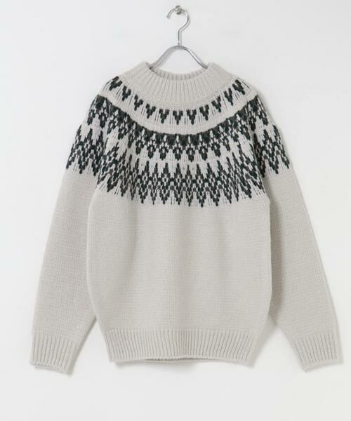 URBAN RESEARCH DOORS / アーバンリサーチ ドアーズ ニット・セーター | 求心柄モックネックニット | 詳細18