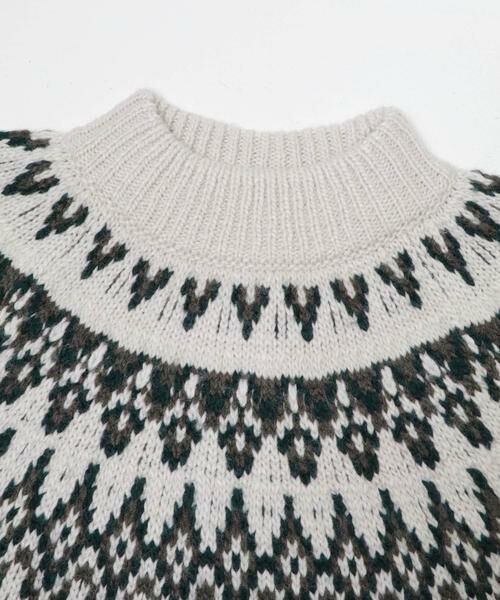 URBAN RESEARCH DOORS / アーバンリサーチ ドアーズ ニット・セーター | 求心柄モックネックニット | 詳細19