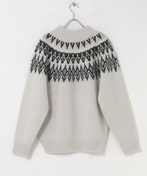 URBAN RESEARCH DOORS / アーバンリサーチ ドアーズ ニット・セーター | 求心柄モックネックニット | 詳細20