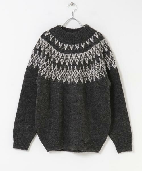 URBAN RESEARCH DOORS / アーバンリサーチ ドアーズ ニット・セーター | 求心柄モックネックニット | 詳細30