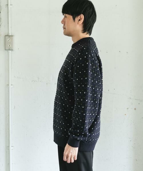 URBAN RESEARCH DOORS / アーバンリサーチ ドアーズ ニット・セーター | 変形バーズアイ クルーネックニット | 詳細10