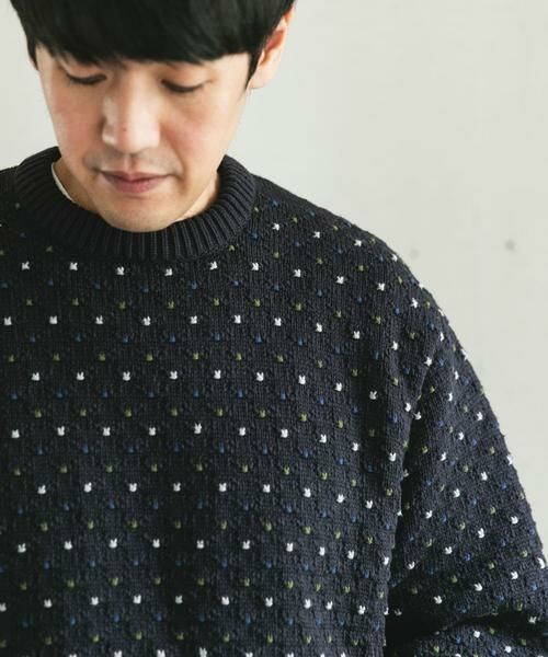 URBAN RESEARCH DOORS / アーバンリサーチ ドアーズ ニット・セーター | 変形バーズアイ クルーネックニット | 詳細6