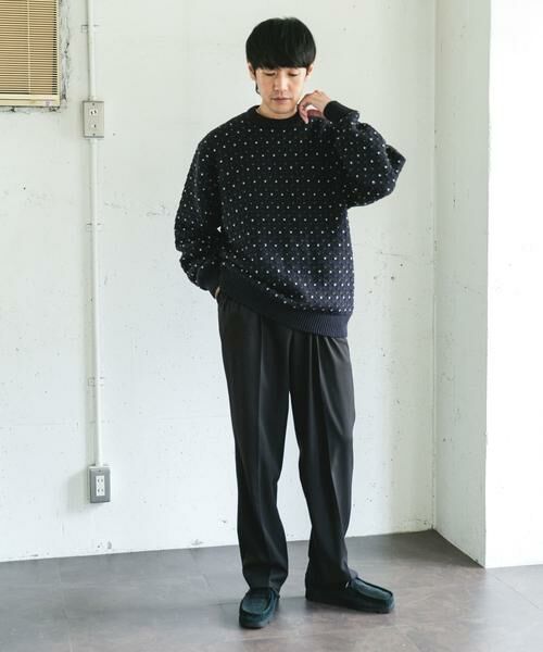 URBAN RESEARCH DOORS / アーバンリサーチ ドアーズ ニット・セーター | 変形バーズアイ クルーネックニット | 詳細7