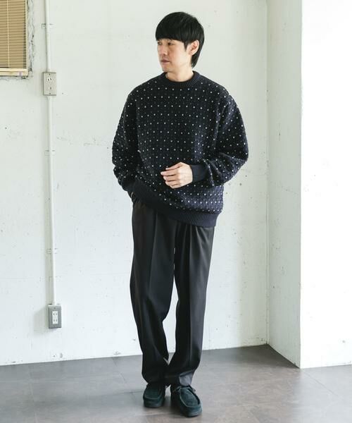 URBAN RESEARCH DOORS / アーバンリサーチ ドアーズ ニット・セーター | 変形バーズアイ クルーネックニット | 詳細8