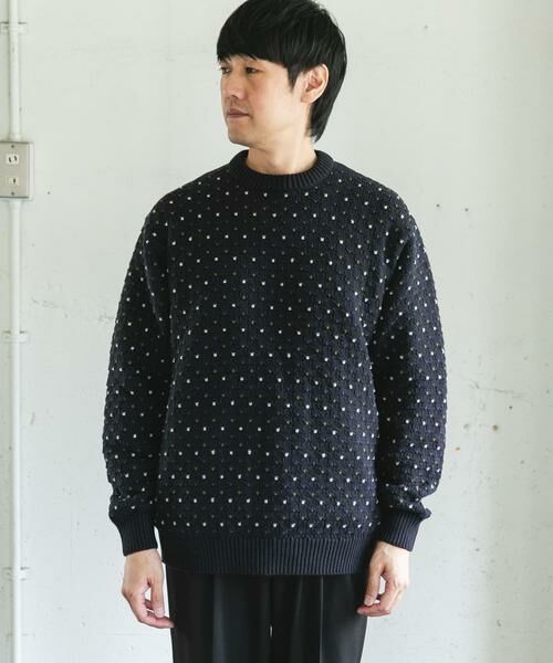 URBAN RESEARCH DOORS / アーバンリサーチ ドアーズ ニット・セーター | 変形バーズアイ クルーネックニット | 詳細9