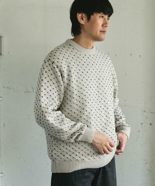 URBAN RESEARCH DOORS / アーバンリサーチ ドアーズ ニット・セーター | 変形バーズアイ クルーネックニット | 詳細19