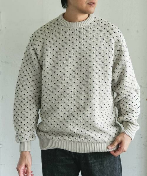 URBAN RESEARCH DOORS / アーバンリサーチ ドアーズ ニット・セーター | 変形バーズアイ クルーネックニット | 詳細21