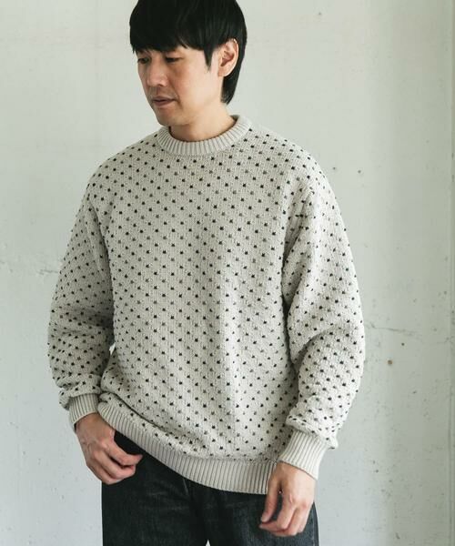 URBAN RESEARCH DOORS / アーバンリサーチ ドアーズ ニット・セーター | 変形バーズアイ クルーネックニット | 詳細22