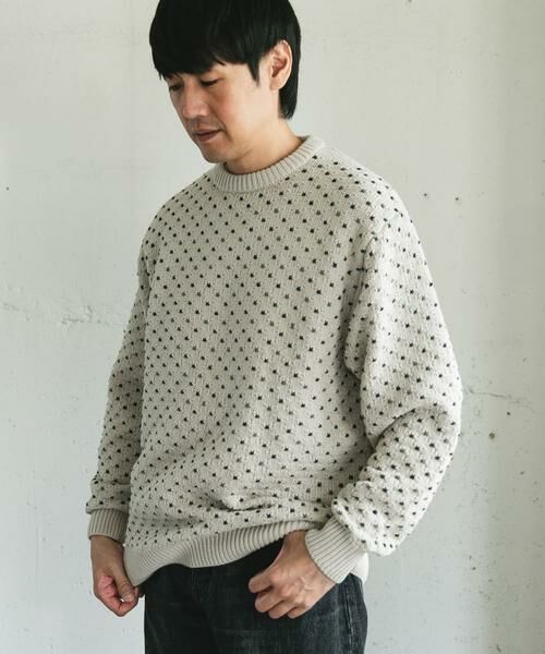 URBAN RESEARCH DOORS / アーバンリサーチ ドアーズ ニット・セーター | 変形バーズアイ クルーネックニット | 詳細23