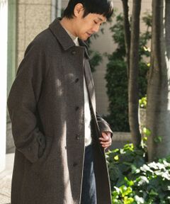 URBAN RESEARCH DOORS / アーバンリサーチ ドアーズ ステンカラーコート | ウールメルトンステンカラーコート