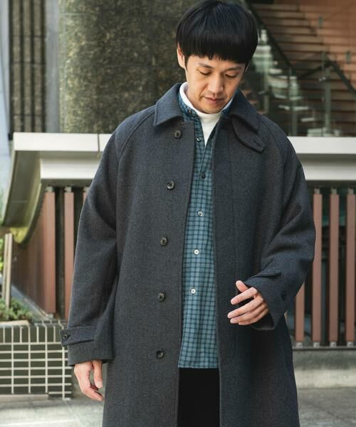 URBAN RESEARCH DOORS / アーバンリサーチ ドアーズ ステンカラーコート | ウールメルトンステンカラーコート | 詳細12