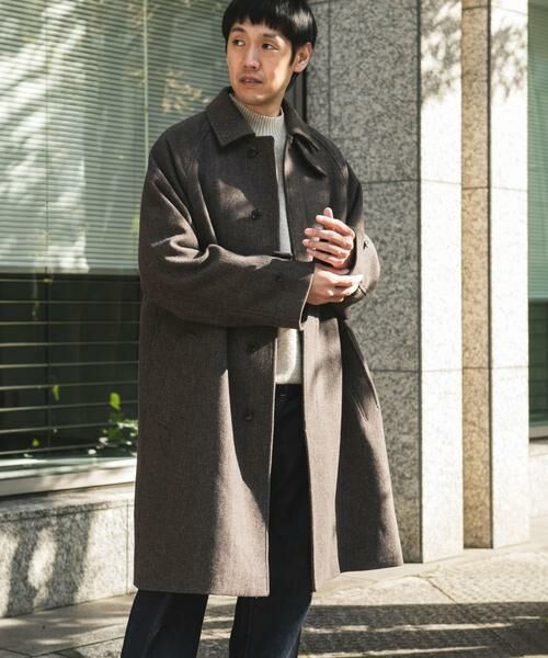 URBAN RESEARCH DOORS / アーバンリサーチ ドアーズ ステンカラーコート | ウールメルトンステンカラーコート | 詳細28