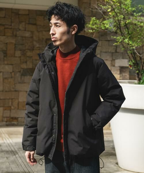 URBAN RESEARCH DOORS/アーバンリサーチ ドアーズ ウールブレンドラミネートダウンパーカー ブラウン L