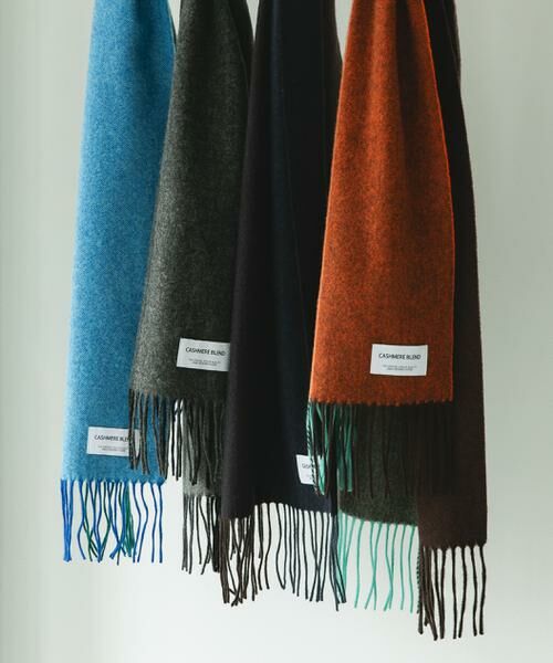 URBAN RESEARCH DOORS / アーバンリサーチ ドアーズ マフラー・ショール・スヌード・ストール | カシミヤブレンドパネルマフラー | 詳細1