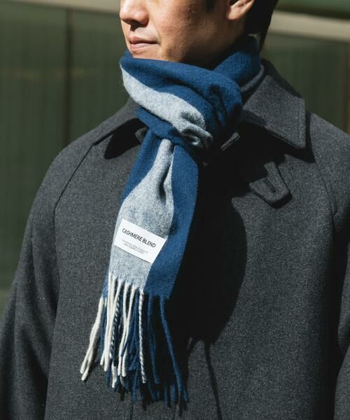 URBAN RESEARCH DOORS / アーバンリサーチ ドアーズ マフラー・ショール・スヌード・ストール | カシミヤブレンドストライプマフラー | 詳細1