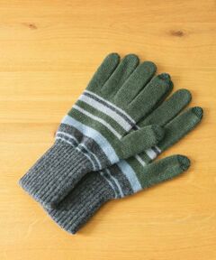 URBAN RESEARCH DOORS / アーバンリサーチ ドアーズ 手袋 | ボーダーニットグローブ(スマホ対応)