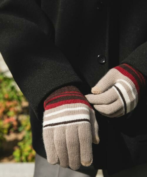 URBAN RESEARCH DOORS / アーバンリサーチ ドアーズ 手袋 | ボーダーニットグローブ(スマホ対応) | 詳細6