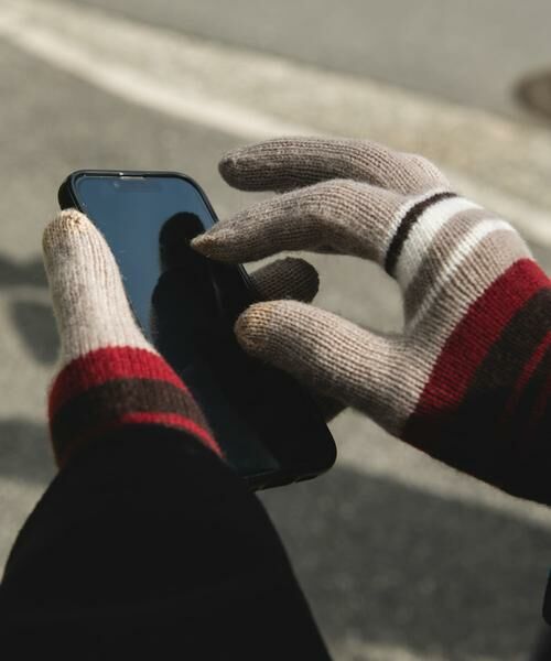 URBAN RESEARCH DOORS / アーバンリサーチ ドアーズ 手袋 | ボーダーニットグローブ(スマホ対応) | 詳細7