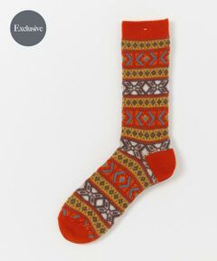 URBAN RESEARCH DOORS / アーバンリサーチ ドアーズ ソックス | 『別注』Anonymous Ism×DOORS　ウールジャガードクルー