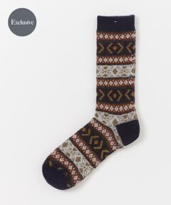 URBAN RESEARCH DOORS / アーバンリサーチ ドアーズ ソックス | 『別注』Anonymous Ism×DOORS　ウールジャガードクルー