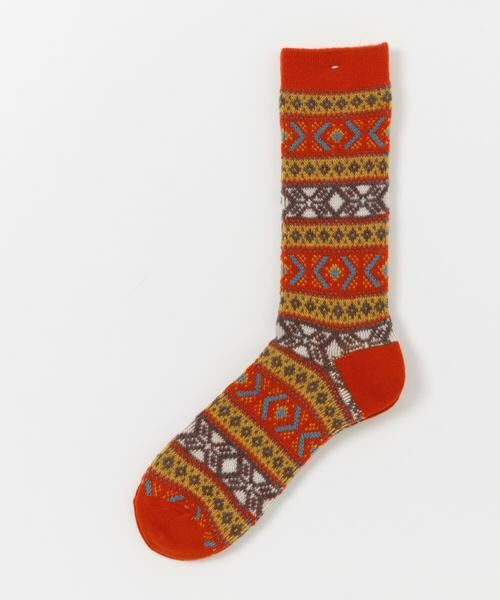 URBAN RESEARCH DOORS / アーバンリサーチ ドアーズ ソックス | 『別注』Anonymous Ism×DOORS　ウールジャガードクルー | 詳細1