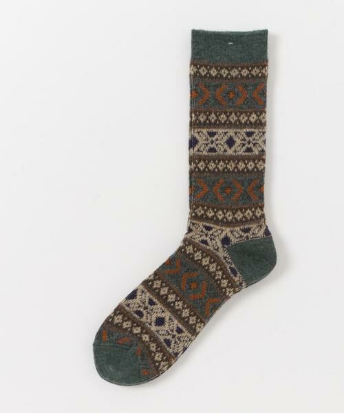 URBAN RESEARCH DOORS / アーバンリサーチ ドアーズ ソックス | 『別注』Anonymous Ism×DOORS　ウールジャガードクルー | 詳細3